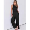 imageANRABESS Womens Jumpsuits Dressy Summer Casual One Piece Outfits High Neck Tank Top Wide Leg Pants Rompers Jumper PocketsBlack