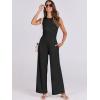 imageANRABESS Womens Jumpsuits Dressy Summer Casual One Piece Outfits High Neck Tank Top Wide Leg Pants Rompers Jumper PocketsBlack