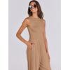 imageANRABESS Womens Jumpsuits Dressy Summer Casual One Piece Outfits High Neck Tank Top Wide Leg Pants Rompers Jumper PocketsCamel