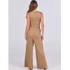 imageANRABESS Womens Jumpsuits Dressy Summer Casual One Piece Outfits High Neck Tank Top Wide Leg Pants Rompers Jumper PocketsCamel