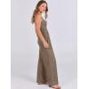 imageANRABESS Womens Jumpsuits Dressy Summer Casual One Piece Outfits High Neck Tank Top Wide Leg Pants Rompers Jumper PocketsKhaki