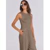 imageANRABESS Womens Jumpsuits Dressy Summer Casual One Piece Outfits High Neck Tank Top Wide Leg Pants Rompers Jumper PocketsKhaki