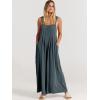 imageANRABESS Womens Jumpsuits Overalls Linen Wide Leg Jumpers Casual Summer Fall Outfits 2025 Beach Vacation Clothes with PocketsDark Grey