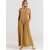 imageANRABESS Womens Jumpsuits Overalls Linen Wide Leg Jumpers Casual Summer Fall Outfits 2025 Beach Vacation Clothes with PocketsLight Yellow