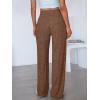 imageANRABESS Womens Ribbed Knit Lounge Pajama Pants Casual Elastic High Waist Loose Wide Leg Pants 2025 Fall Comfy PJ BottomsBrown