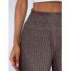 imageANRABESS Womens Ribbed Knit Lounge Pajama Pants Casual Elastic High Waist Loose Wide Leg Pants 2025 Fall Comfy PJ BottomsDeep Brown