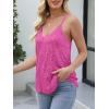 imageANRABESS Womens Sequin Tank Tops Sparkle Glitter Shirts Sexy Party Shimmer Camisole Sleeveless V Neck Summer Going Out VestHot Pink