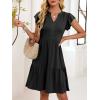 imageANRABESS Womens Summer Casual Mini Dress Ruffle Sleeve V Neck Sundress 2025 Fashion Flowy Tiered Boho Beach Vacation DressesBlack