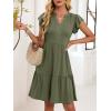 imageANRABESS Womens Summer Casual Mini Dress Ruffle Sleeve V Neck Sundress 2025 Fashion Flowy Tiered Boho Beach Vacation DressesOlive
