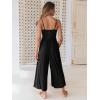 imageANRABESS Womens Summer Wide Leg Jumpsuits Spaghetti Strap V Neck Smocked Jumpsuits Rompers with Pockets A929heiseM Black
