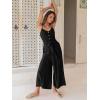 imageANRABESS Womens Summer Wide Leg Jumpsuits Spaghetti Strap V Neck Smocked Jumpsuits Rompers with Pockets A929heiseM Black