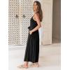 imageANRABESS Womens Summer Wide Leg Jumpsuits Spaghetti Strap V Neck Smocked Jumpsuits Rompers with Pockets A929heiseM Black