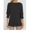 imageANRABESS Womens Tops 34 Sleeve Crewneck Pleated Dressy Casual Shirts 2025 Summer Business Basic Tee Blouses Work OutfitsBlack