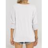 imageANRABESS Womens Tops 34 Sleeve Crewneck Pleated Dressy Casual Shirts 2025 Summer Business Basic Tee Blouses Work OutfitsWhite