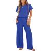 imageANRABESS Jumpsuits for Women Short Sleeve Wide Leg Casual Summer One Piece Jumper Rompers 2025 Beach Vacation Travel Outfits Round Small