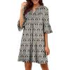 imageANRABESS Women Mini Dress Summer V Neck Ruffle Short Sleeve Shift Casual Tunic Dresses 2025 Loose Beach Vacation OutfitsPrint Floral Black