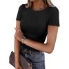 imageANRABESS Women Short Sleeve Crewneck Ribbed Knit Slim Fitted Shirts Summer Tops Basic Tee Casual 2025 Fall Outfits ClothesBlack