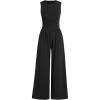 imageANRABESS Womens Jumpsuits Dressy Summer Casual One Piece Outfits High Neck Tank Top Wide Leg Pants Rompers Jumper PocketsBlack