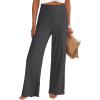 imageANRABESS Womens Ribbed Knit Lounge Pajama Pants Casual Elastic High Waist Loose Wide Leg Pants 2025 Fall Comfy PJ BottomsDark Grey