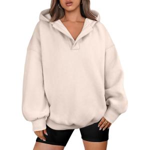 imageANRABESS Womens Oversized Hoodies V Neck Sweatshirts Fleece Long Sleeve Pullover Y2K Clothes 2025 Fall Trendy OutfitsBeige
