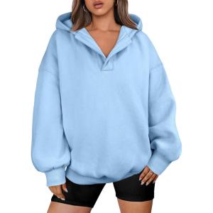 imageANRABESS Womens Oversized Hoodies V Neck Sweatshirts Fleece Long Sleeve Pullover Y2K Clothes 2025 Fall Trendy OutfitsLight Blue