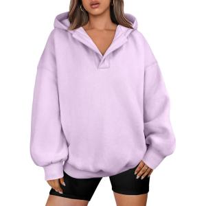 imageANRABESS Womens Oversized Hoodies V Neck Sweatshirts Fleece Long Sleeve Pullover Y2K Clothes 2025 Fall Trendy OutfitsLight Purple