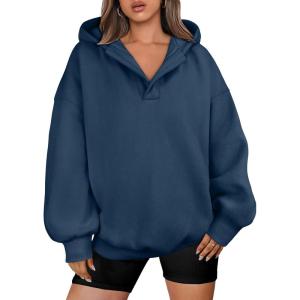 imageANRABESS Womens Oversized Hoodies V Neck Sweatshirts Fleece Long Sleeve Pullover Y2K Clothes 2025 Fall Trendy OutfitsNavy Blue