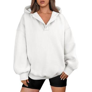 imageANRABESS Womens Oversized Hoodies V Neck Sweatshirts Fleece Long Sleeve Pullover Y2K Clothes 2025 Fall Trendy OutfitsWhite