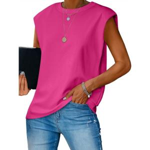 imageANRABESS Womens Tank Tops Casual Sleeveless Oversized Loose Fit Summer Shirts Outfits Hot Pink L