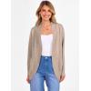 imageANRABESS Womens Cardigan Sweaters Open Front Long Sleeve Shawl Neck Dressy Casual 2025 Trendy Fall Winter Knit Outerwear CoatTan