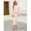 imageANRABESS 2 Piece Skirts Sets For Women Fall Fashion 2025 Striped Sweater Midi Dress Knit Lounge Travel Outfits Winter ClothesBeige