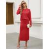 imageANRABESS 2 Piece Skirts Sets For Women Fall Fashion 2025 Striped Sweater Midi Dress Knit Lounge Travel Outfits Winter ClothesRed