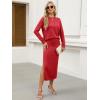 imageANRABESS 2 Piece Skirts Sets For Women Fall Fashion 2025 Striped Sweater Midi Dress Knit Lounge Travel Outfits Winter ClothesRed