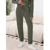 imageANRABESS Lounge Pajama Set for Women 2 Piece Outfit Long Sleeve Knit Henley Top Matching Pant 2025 Fall Travel Sweat ClothingArmy Green