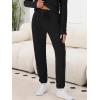 imageANRABESS Lounge Pajama Set for Women 2 Piece Outfit Long Sleeve Knit Henley Top Matching Pant 2025 Fall Travel Sweat ClothingBlack
