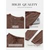 imageANRABESS Lounge Pajama Set for Women 2 Piece Outfit Long Sleeve Knit Henley Top Matching Pant 2025 Fall Travel Sweat ClothingBrown