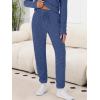 imageANRABESS Lounge Pajama Set for Women 2 Piece Outfit Long Sleeve Knit Henley Top Matching Pant 2025 Fall Travel Sweat ClothingDark Blue