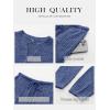 imageANRABESS Lounge Pajama Set for Women 2 Piece Outfit Long Sleeve Knit Henley Top Matching Pant 2025 Fall Travel Sweat ClothingDark Blue