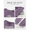 imageANRABESS Lounge Pajama Set for Women 2 Piece Outfit Long Sleeve Knit Henley Top Matching Pant 2025 Fall Travel Sweat ClothingPurple