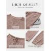 imageANRABESS Lounge Pajama Set for Women 2 Piece Outfit Long Sleeve Knit Henley Top Matching Pant 2025 Fall Travel Sweat ClothingTan