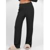 imageANRABESS Womens 2 Piece Lounge Pajama Sets Ribbed Knit Long Sleeve Tunic Tops Matching Pants Casual Fall Sleepwear OutfitsBlack