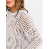 imageANRABESS Womens 2 Piece Outfits Crochet Sheer Knit Sweater Top Wide Leg Pants Lounge Sets Sweatsuit 2025 Fall Travel ClothesLight Khaki