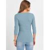 imageANRABESS Womens 34 Sleeve Scoop Neck Tops Ribbed Knit Slim Fitted Casual Basic Tee Shirts 2025 Fall Trendy Going Out TShirtGrey Blue