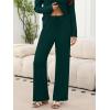 imageANRABESS Womens Fleece Pajama Sets 2 Piece Outfits Matching Lounge Set Casual Ribbed Knit Long Sleeve Pj 2025 Fall SleepwearDark Green