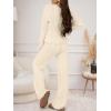 imageANRABESS Womens Fuzzy Fleece Pajama Set 2 Piece Outfits Lounge Cozy Knit Sweater Pj Sets 2025 Fall Winter Loungewear ClothesBeige