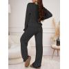 imageANRABESS Womens Fuzzy Fleece Pajama Set 2 Piece Outfits Lounge Cozy Knit Sweater Pj Sets 2025 Fall Winter Loungewear ClothesBlack