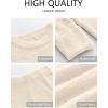 imageANRABESS Womens Pajama Sets Fuzzy Fleece 2 Piece Long Sleeve Sweater Knit Top Wide Leg Pants Lounge Pj Set 2025 Fall OutfitsBeige