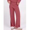imageANRABESS Womens Pajama Sets Fuzzy Fleece 2 Piece Long Sleeve Sweater Knit Top Wide Leg Pants Lounge Pj Set 2025 Fall OutfitsBrick Red