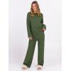 imageANRABESS Womens Pajama Sets Fuzzy Fleece 2 Piece Long Sleeve Sweater Knit Top Wide Leg Pants Lounge Pj Set 2025 Fall OutfitsLawn Green