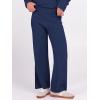 imageANRABESS Womens Pajama Sets Fuzzy Fleece 2 Piece Long Sleeve Sweater Knit Top Wide Leg Pants Lounge Pj Set 2025 Fall OutfitsNavy Blue